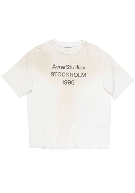t-shirt logo relaxed fit unisex bianca ACNE STUDIOS | CL0196DC6